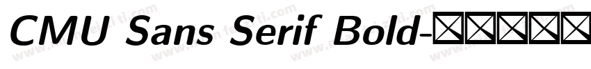 CMU Sans Serif Bold字体转换